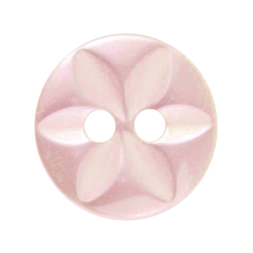 Polyester Star Button - 11mm - Pale Pink [LD37.6]