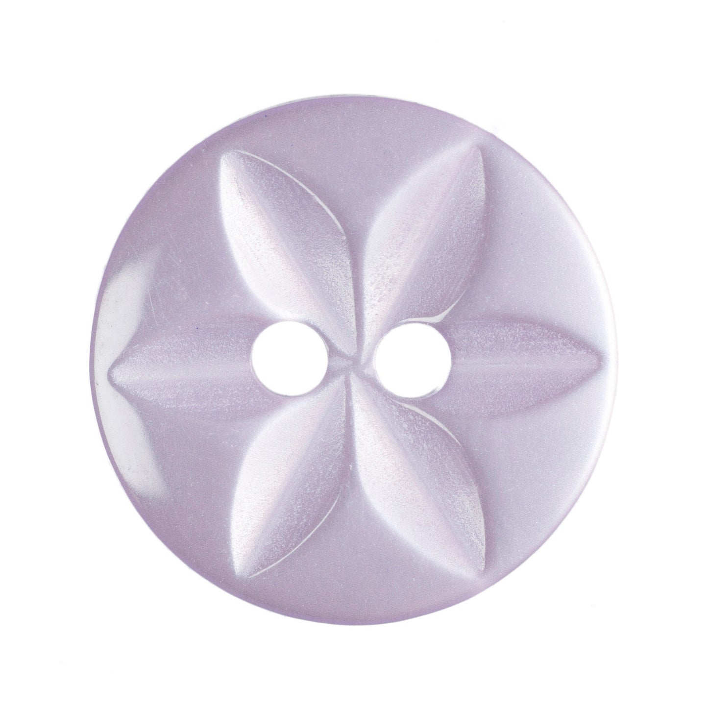 Polyester Star Button - 14mm - Lilac [LA20.3]
