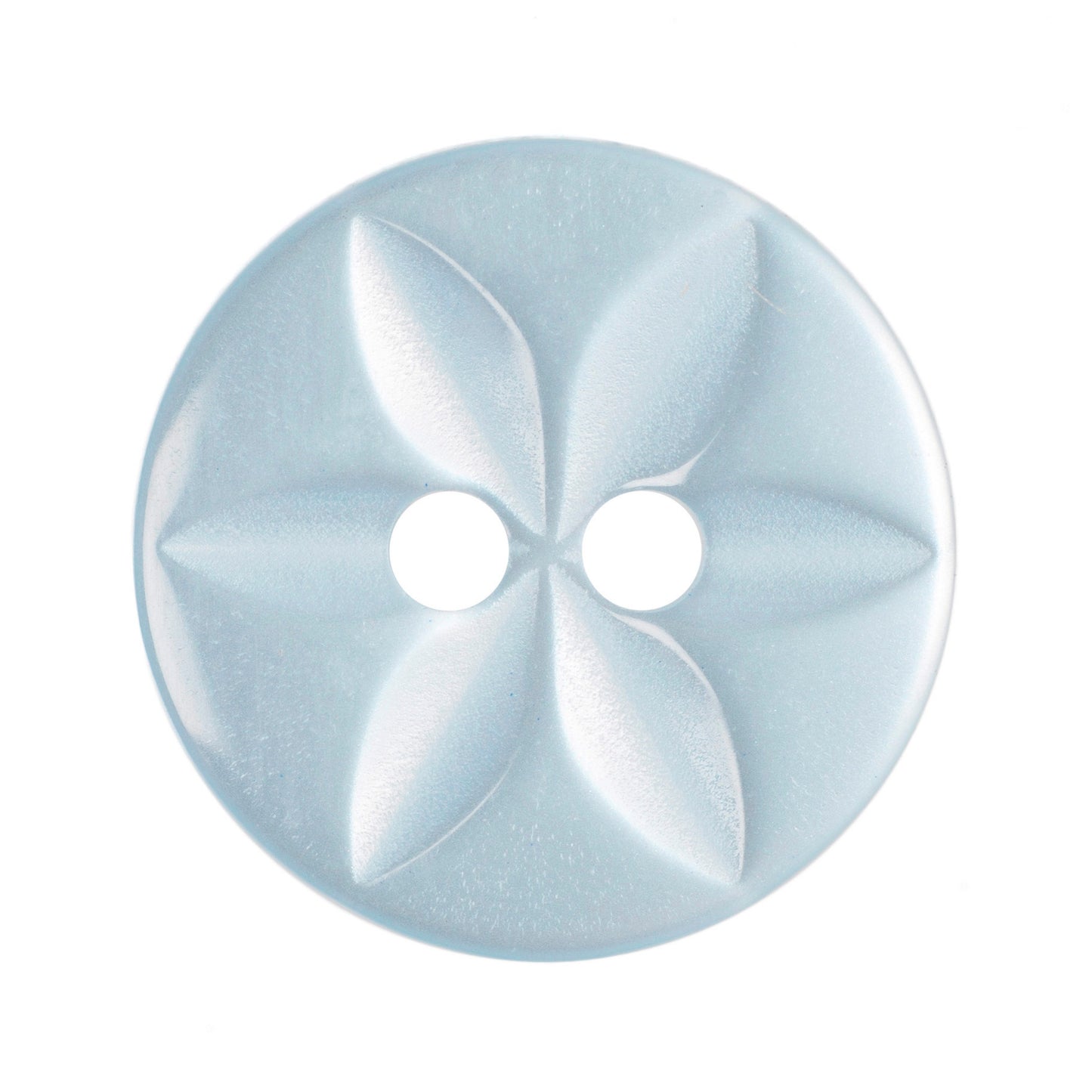Polyester Star Button - 14mm - Pale Blue [LA18.2]