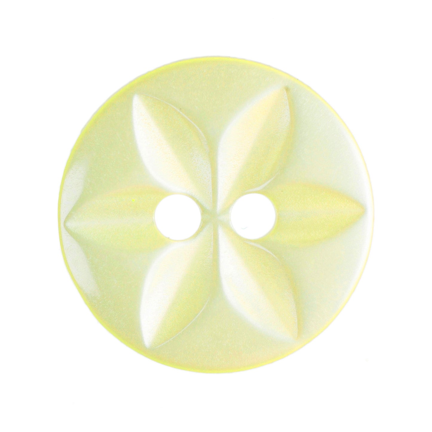 Polyester Star Button - 14mm - Yellow [LA22.5]