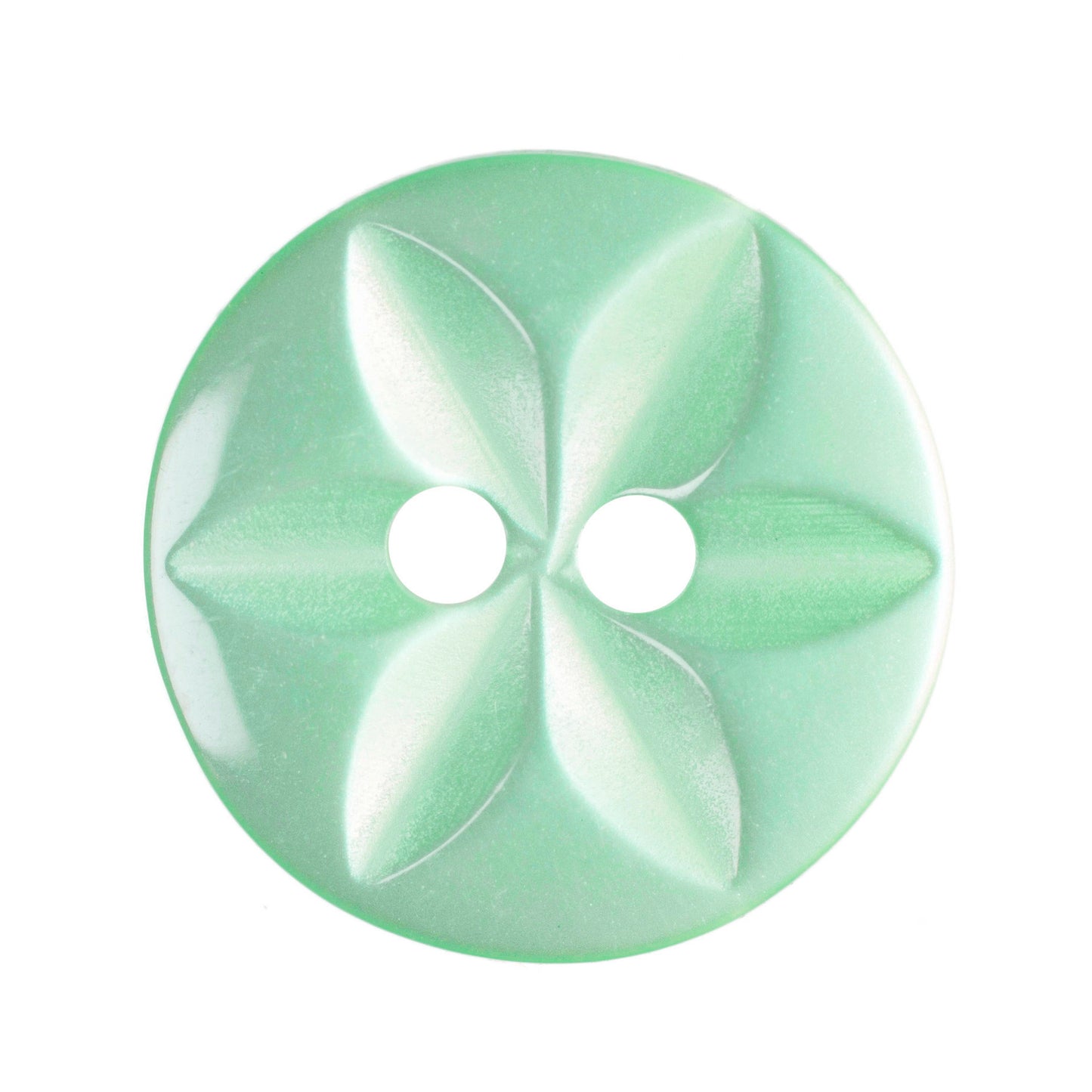 Polyester Star Button - 14mm - Green [LA21.1]