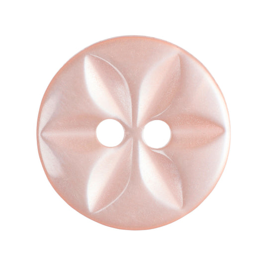 Polyester Star Button - 14mm - Peach [LA29.5]