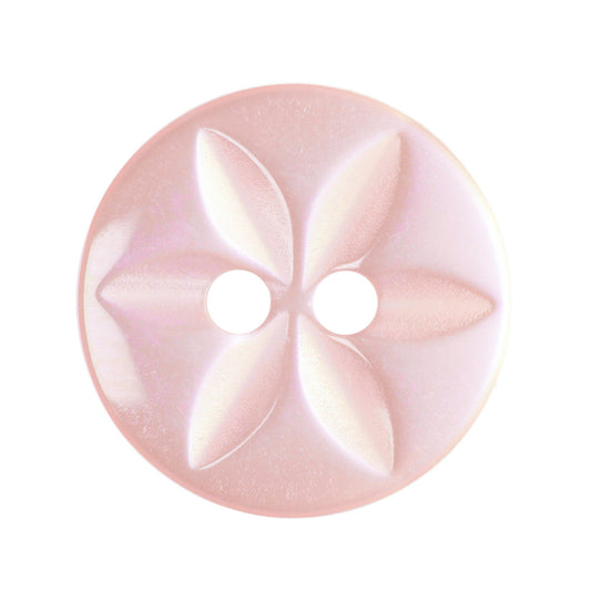 Polyester Star Button - 14mm - Pale Pink [LA27.2]