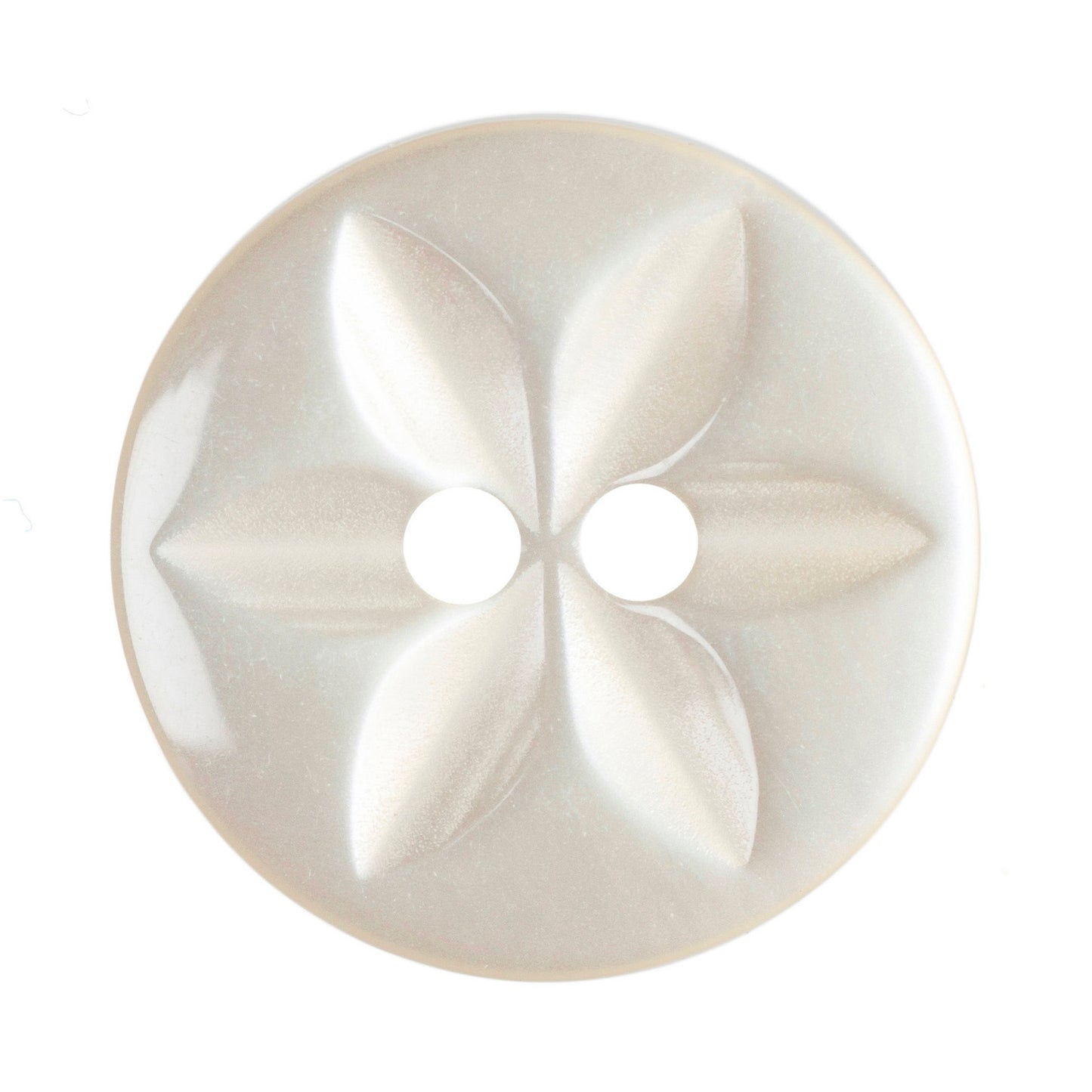 Polyester Star Button - 16mm - Cream [LA24.3]