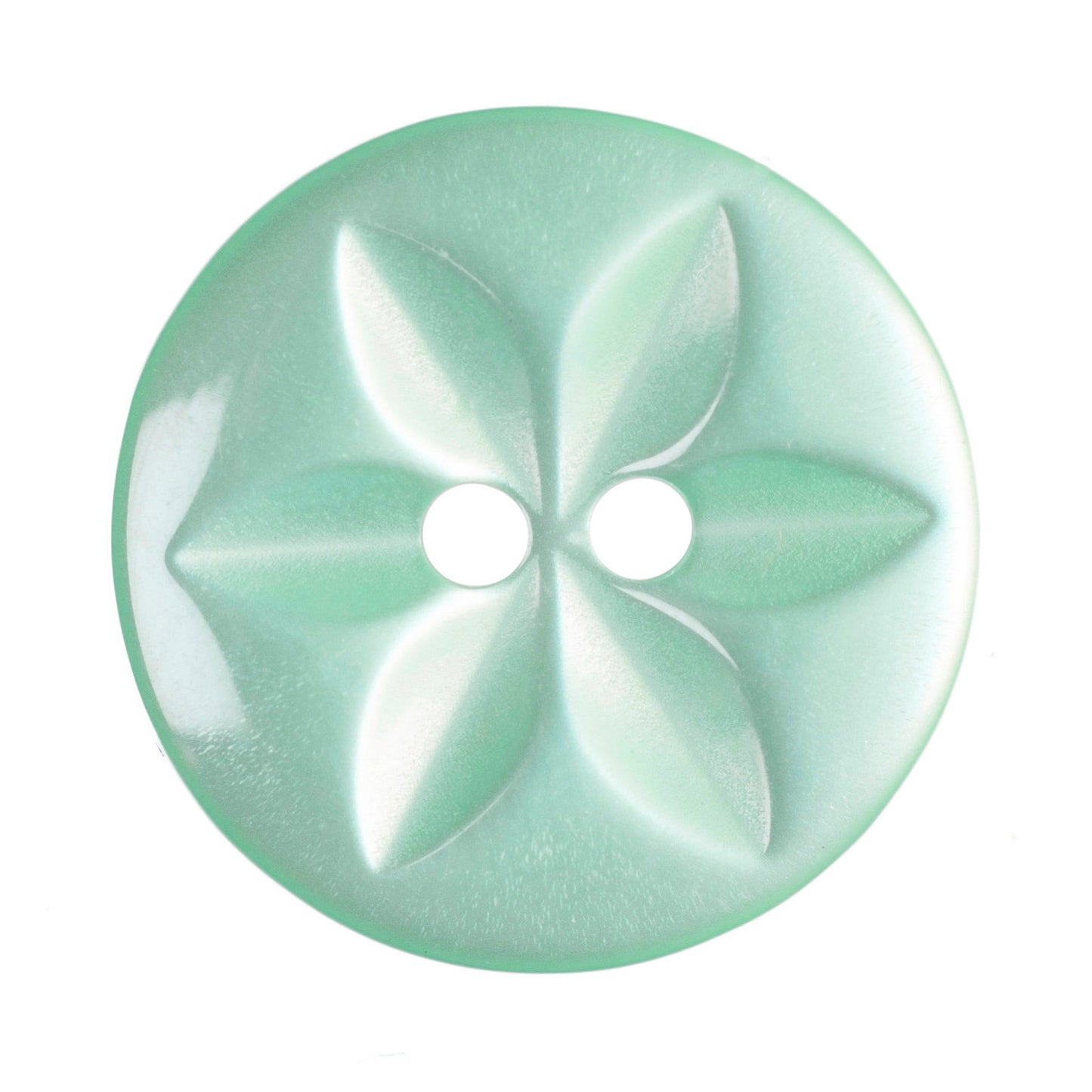 Polyester Star Button - 16mm - Turquoise