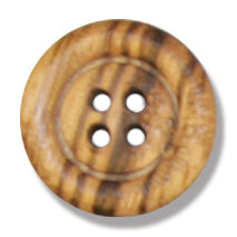 4 Hole Olive Wood Button - 18mm [LA15.1]