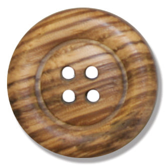 4 Hole Olive Wood Button - 28mm [XLB3.2]