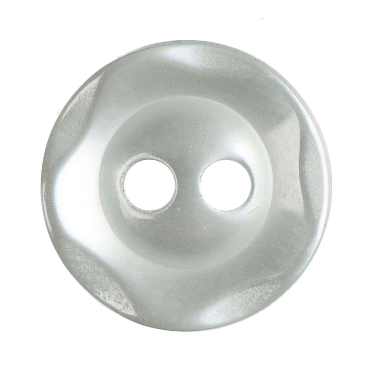 Polyester Scalloped Edge Button - 11mm - Pale Teal [LA30.4]