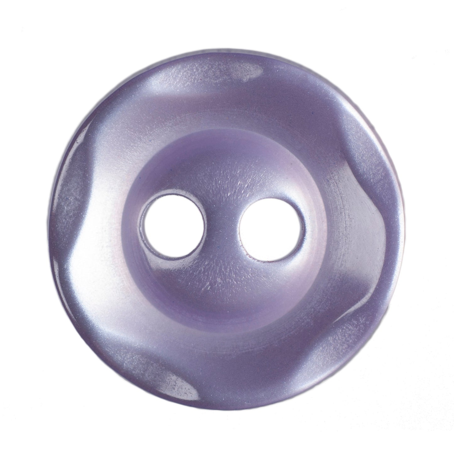 Polyester Scalloped Edge Button - 11mm - Lilac [LB15.5]