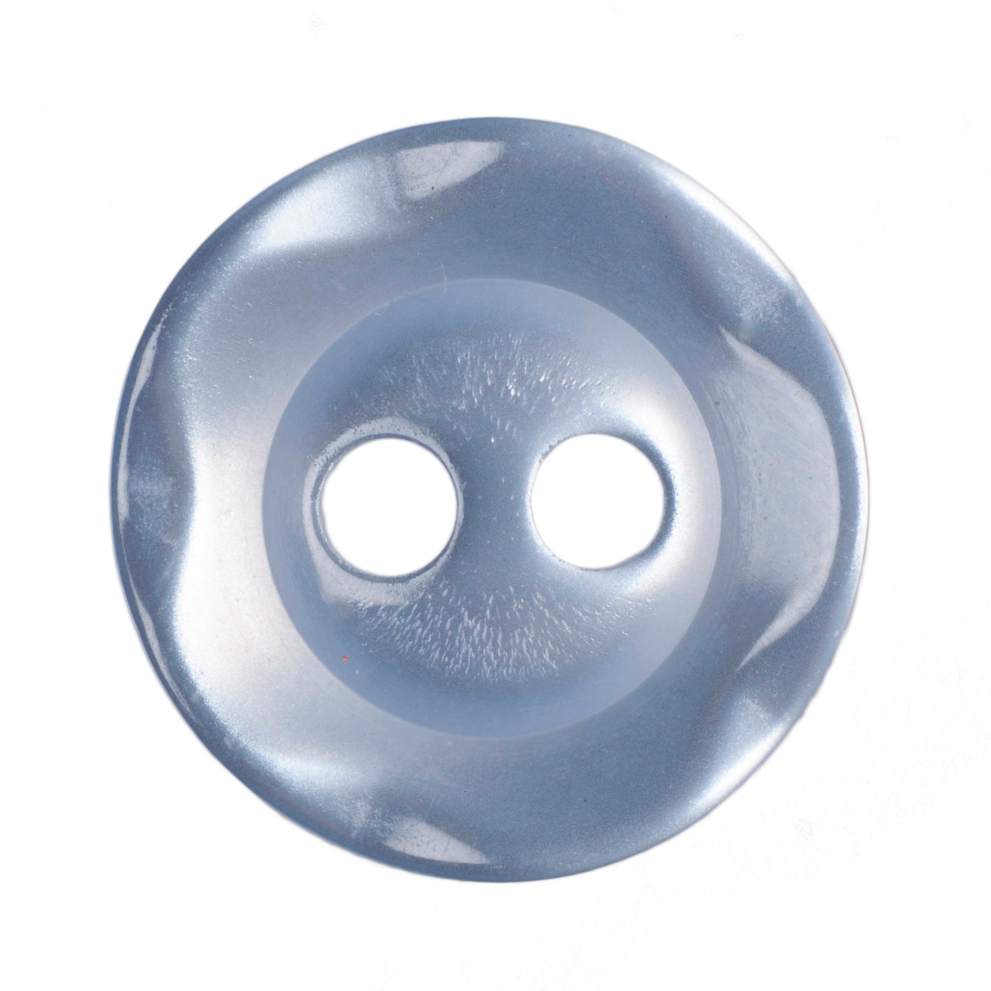 Polyester Scalloped Edge Button - 11mm - Pale Blue [LA18.6]