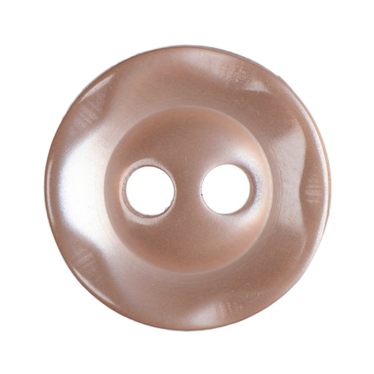 Polyester Scalloped Edge Button - 11mm - Peach [LA27.3]