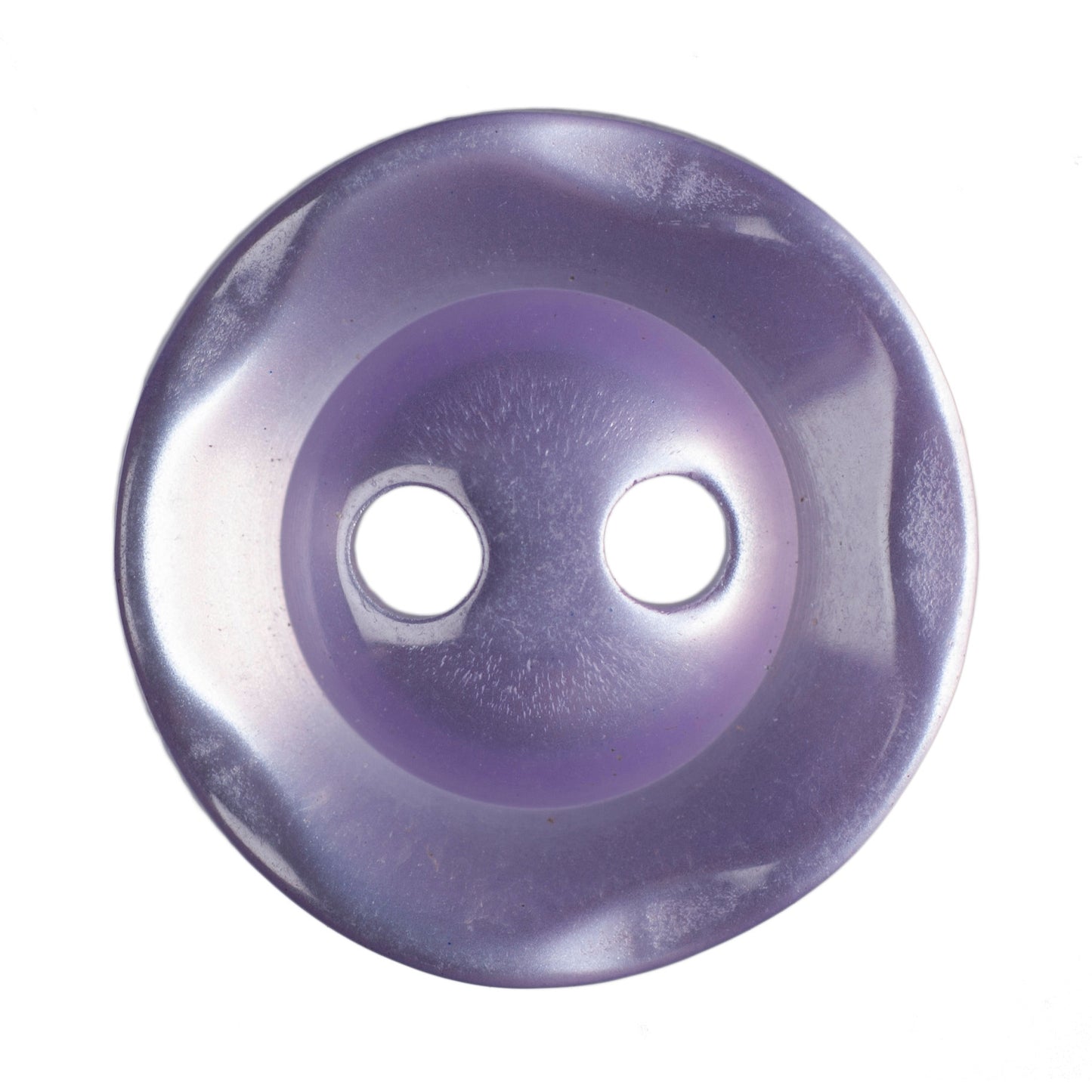 Polyester Scalloped Edge Button - 14mm - Lilac [LA14.5]
