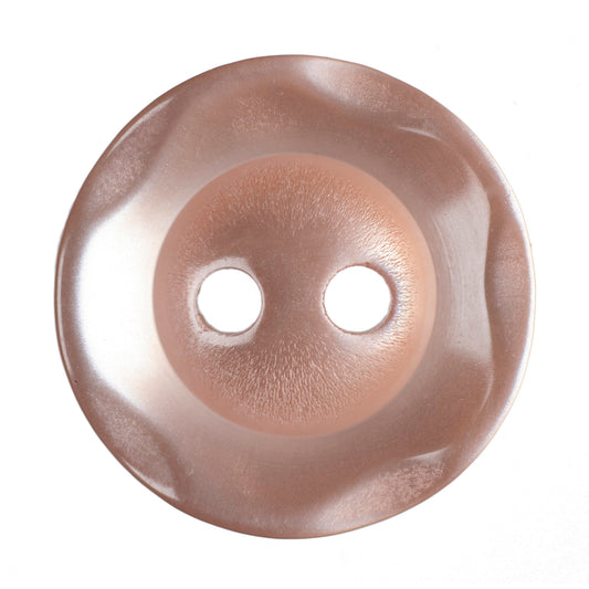 Polyester Scalloped Edge Button - 14mm - Peach [LA8.2]