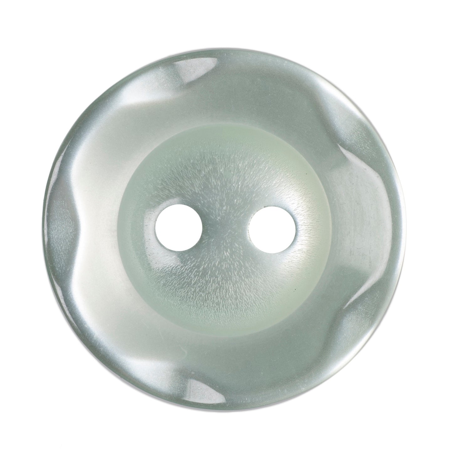 Polyester Scalloped Edge Button - 16mm - Pale Teal [LB25.2]