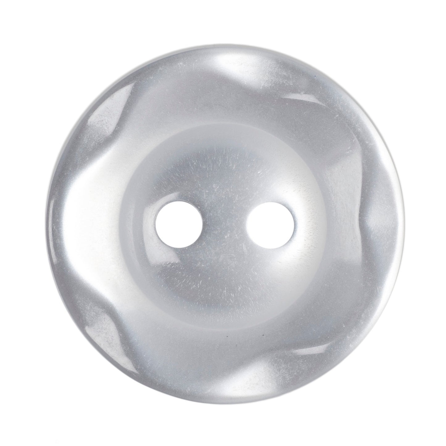 Polyester Scalloped Edge Button - 16mm - Pearl White [LB10.7]