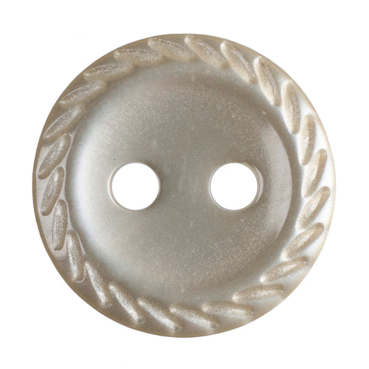 Polyester Rope Edge Button - 11mm - Cream [LB11.3]