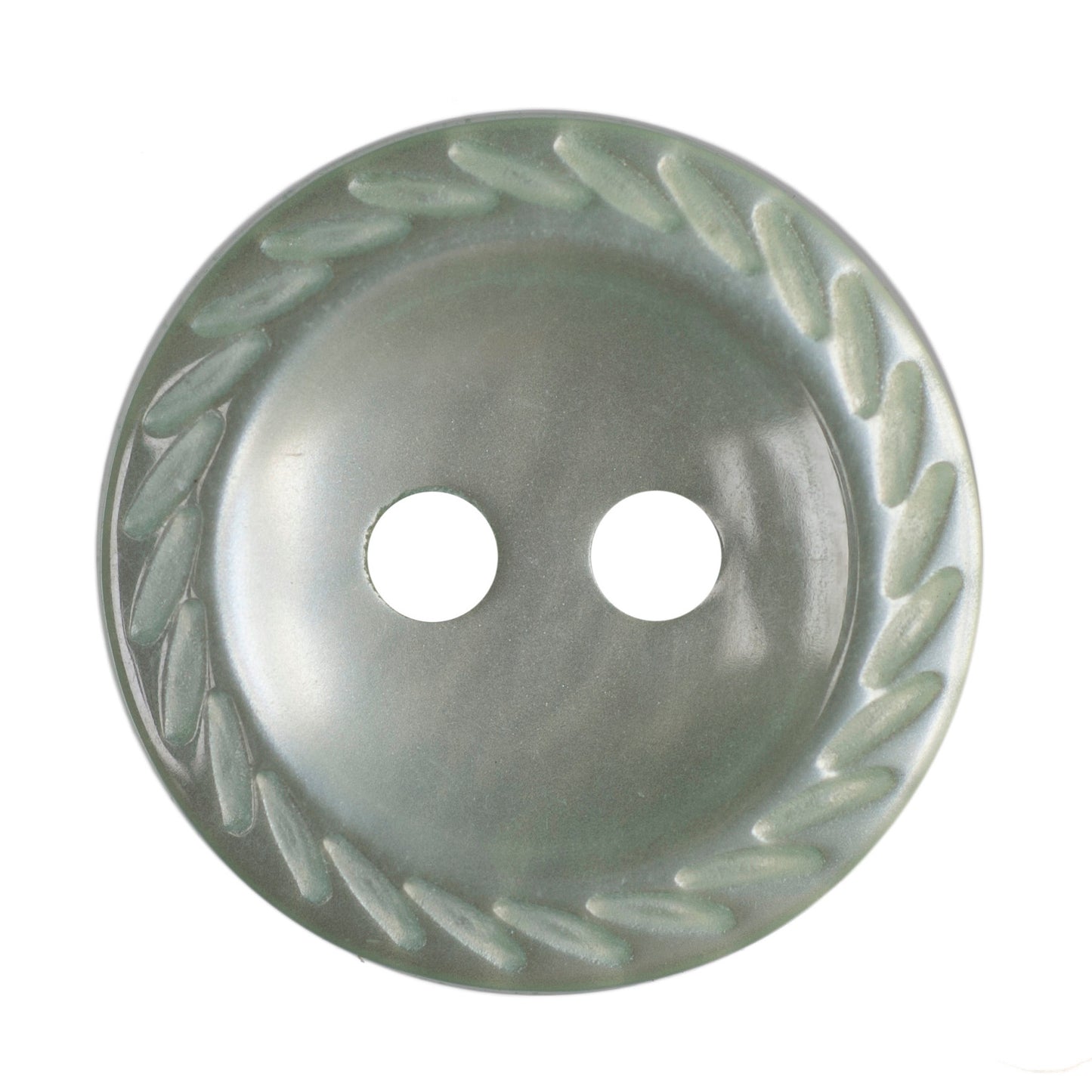 Polyester Rope Edge Button - 14mm - Pale Teal