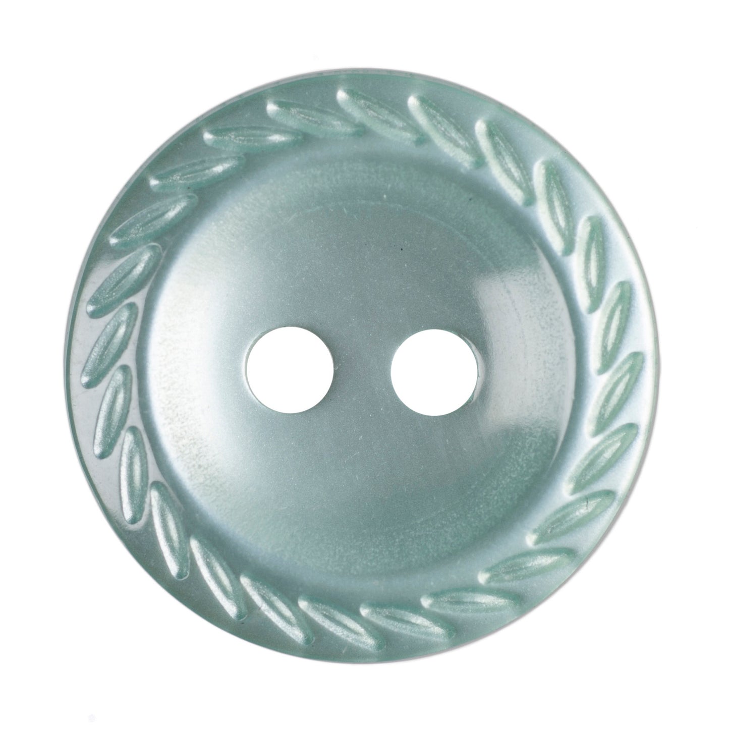 Polyester Rope Edge Button - 14mm - Pale Green