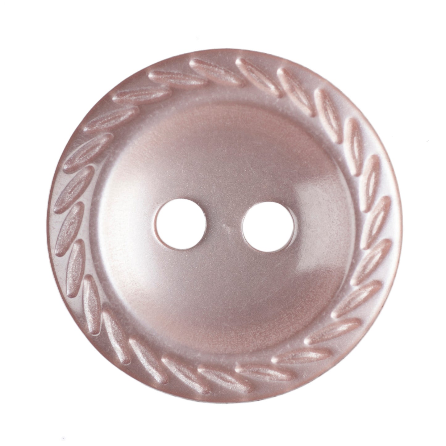 Polyester Rope Edge Button - 14mm - Pale Pink