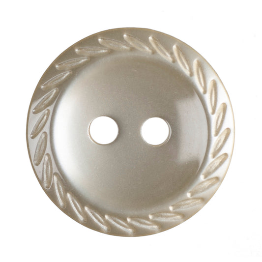 Polyester Rope Edge Button - 16mm - Cream
