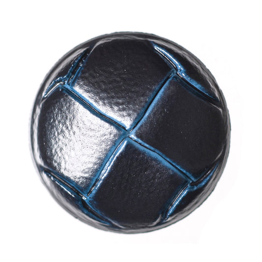 Imitation Leather Shank Button - 15mm - Navy [LC17.2]
