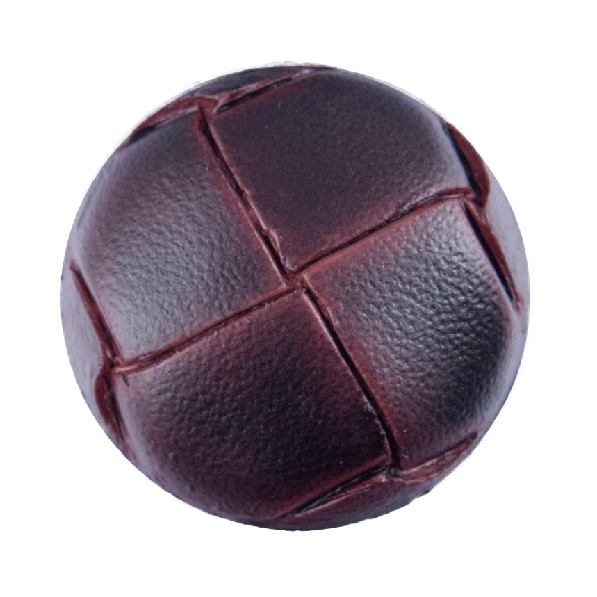 Imitation Leather Shank Button - 19mm - Brown [LB9.7]