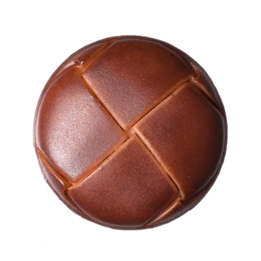 Imitation Leather Shank Button - 25mm - Russet [XLB2.2]