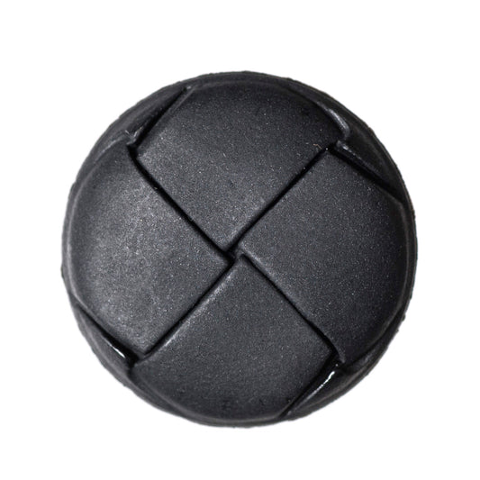 Imitation Leather Shank Button - 25mm - Black [XLB4.3]