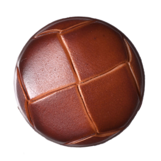 Imitation Leather Shank Button - 28mm - Russet [XLB1.2]