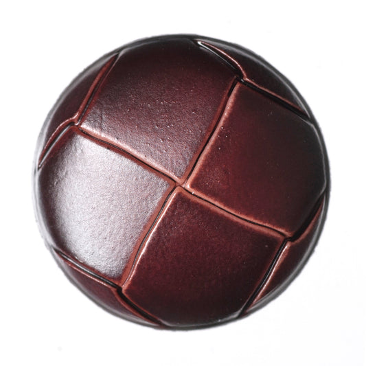 Imitation Leather Shank Button - 28mm - Brown [XLB1.3]