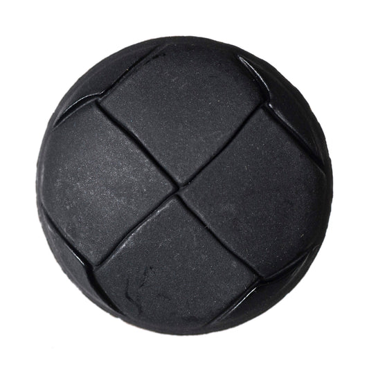 Imitation Leather Shank Button - 28mm - Black