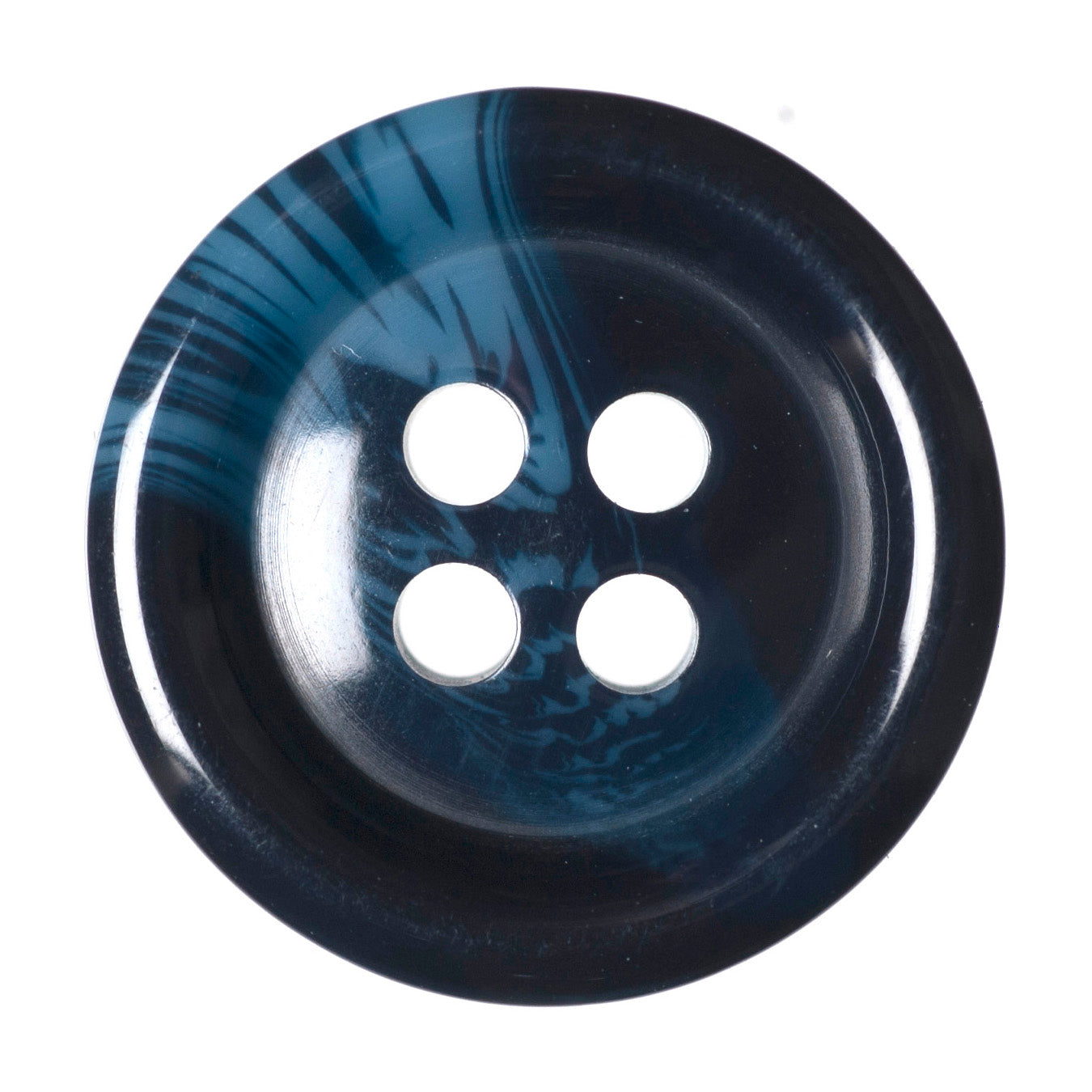 4 Hole Variegated Jacket Button - 15mm - Navy [LB16.2]