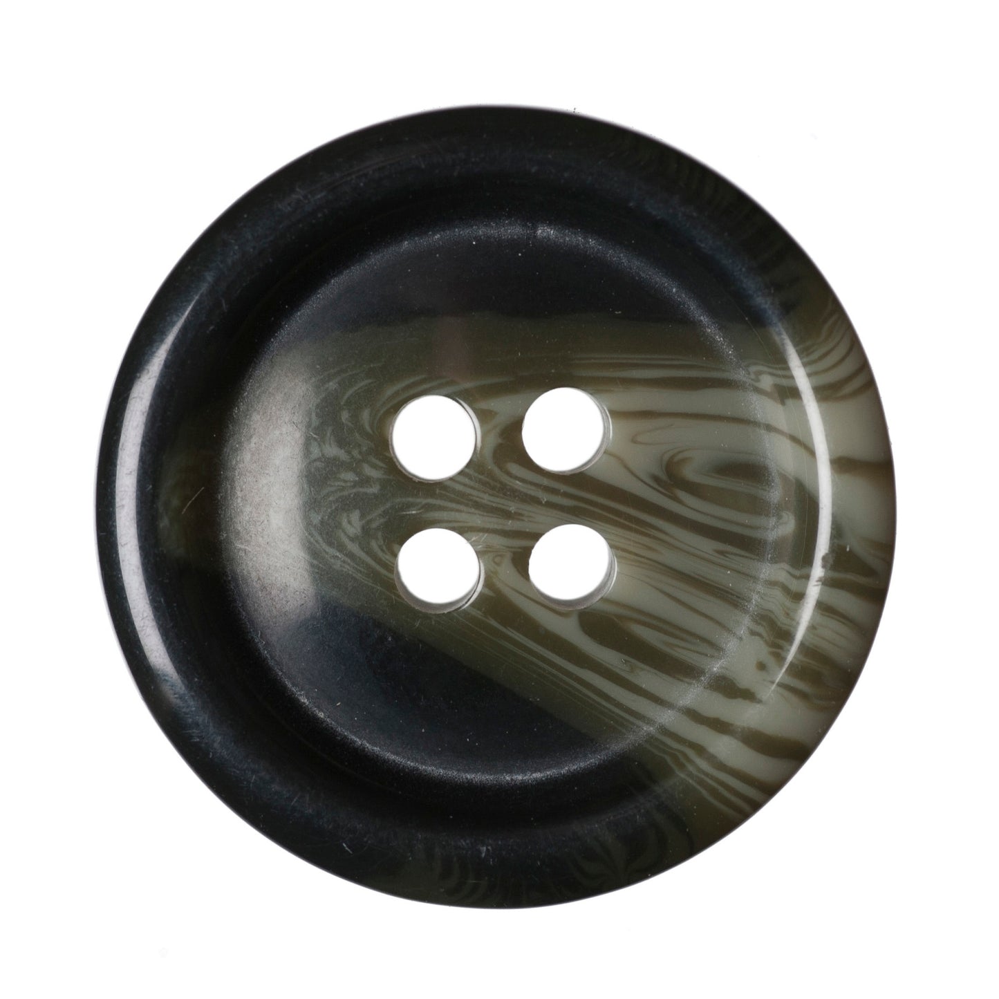 4 Hole Variegated Jacket Button - 23mm - Green/Khaki