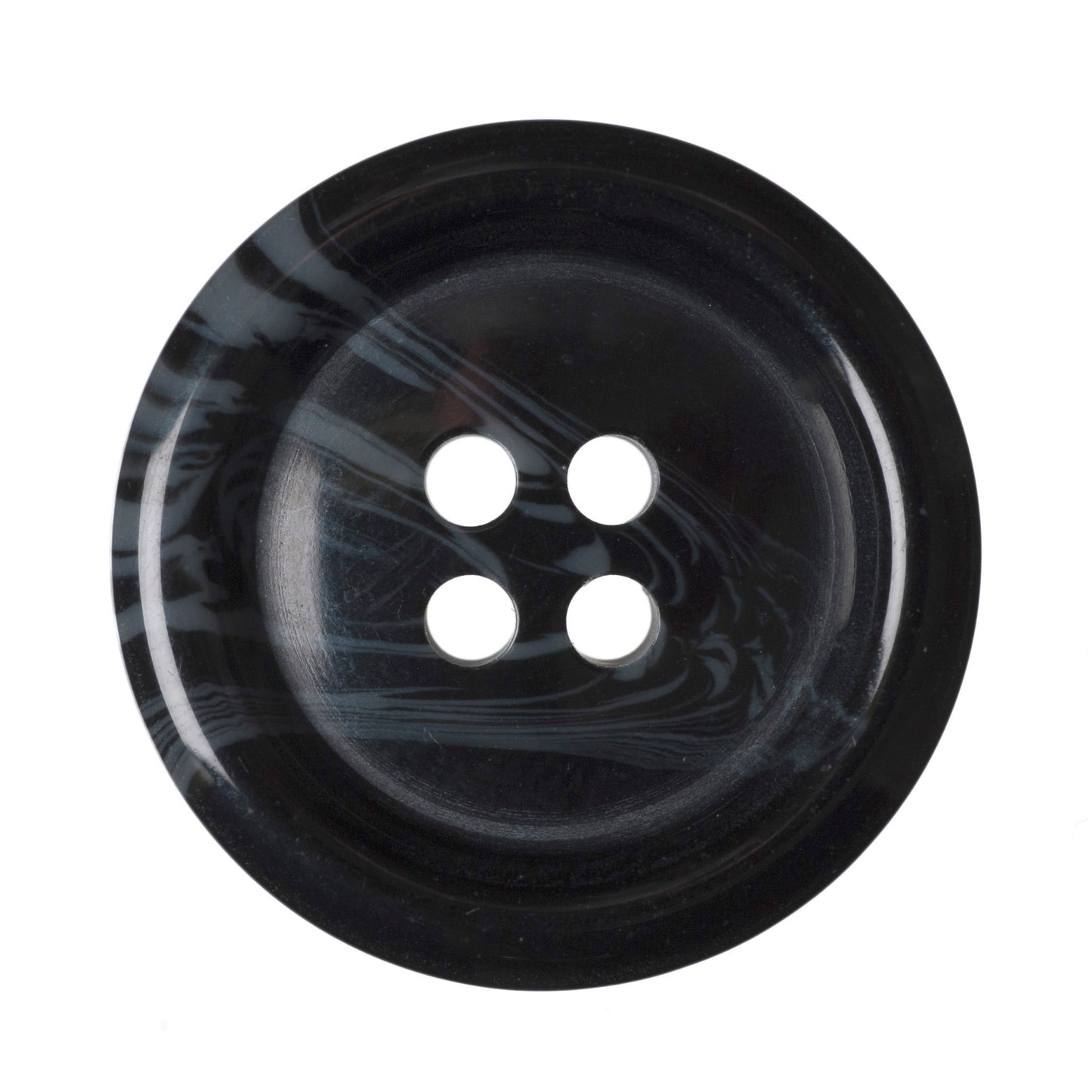 4 Hole Variegated Jacket Button - 23mm - Black [LB15.8]