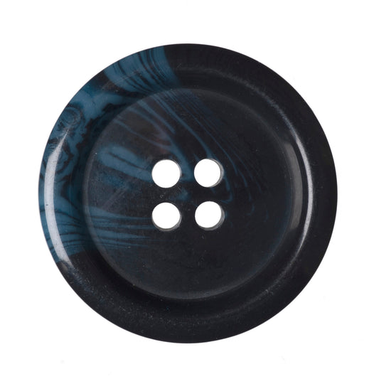 4 Hole Variegated Jacket Button - 28mm - Navy [LB14.5]
