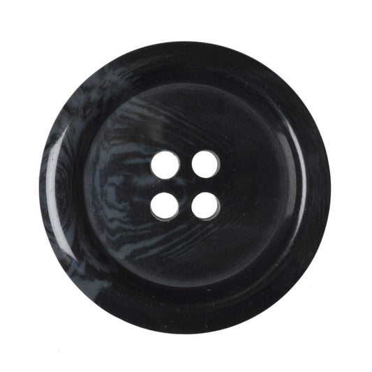 4 Hole Variegated Jacket Button - 28mm - Black