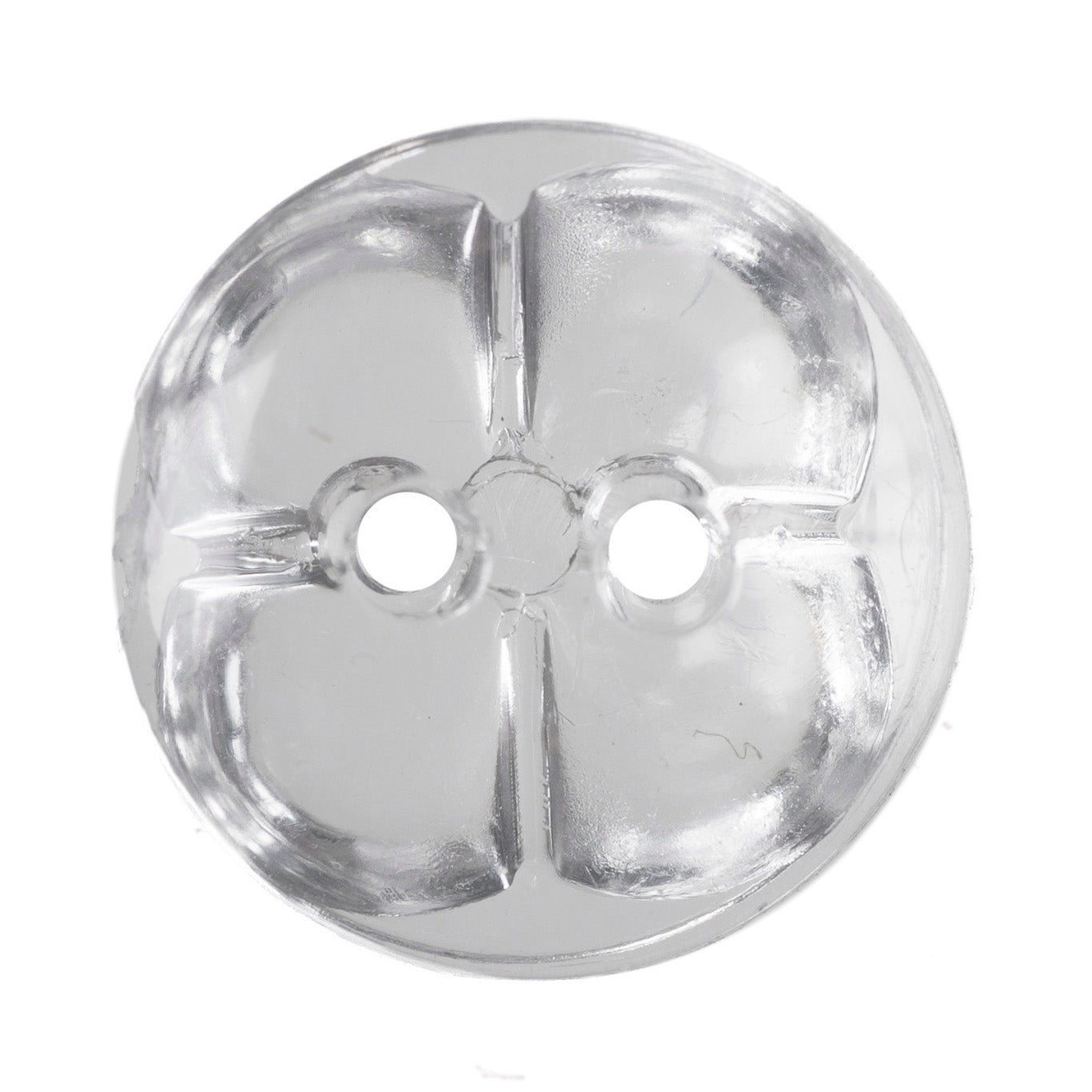 2 Hole Plastic Crystal Buttons - 12mm - Transparent [LC29.2]