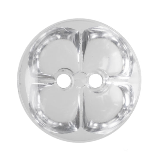 2 Hole Plastic Crystal Buttons - 15mm - Transparent [LC8.4]