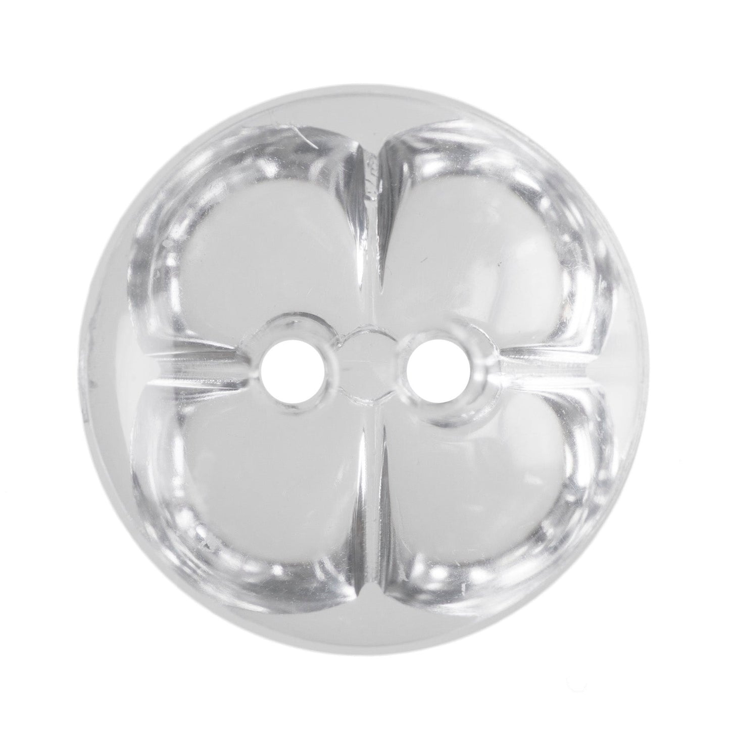 2 Hole Plastic Crystal Buttons - 20mm - Transparent