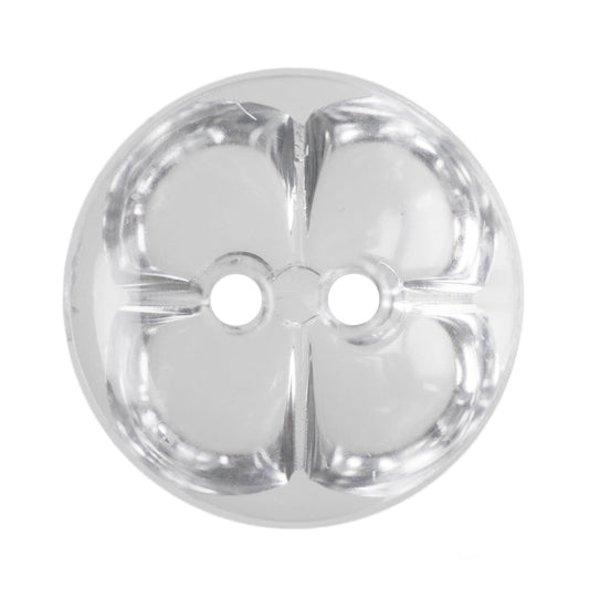 2 Hole Plastic Crystal Buttons - 18mm - Transparent [LB17.5]