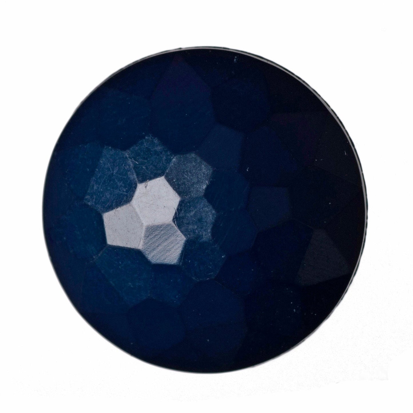 Faceted Plastic Shank Buttons - 14mm - Navy [LC9.3]