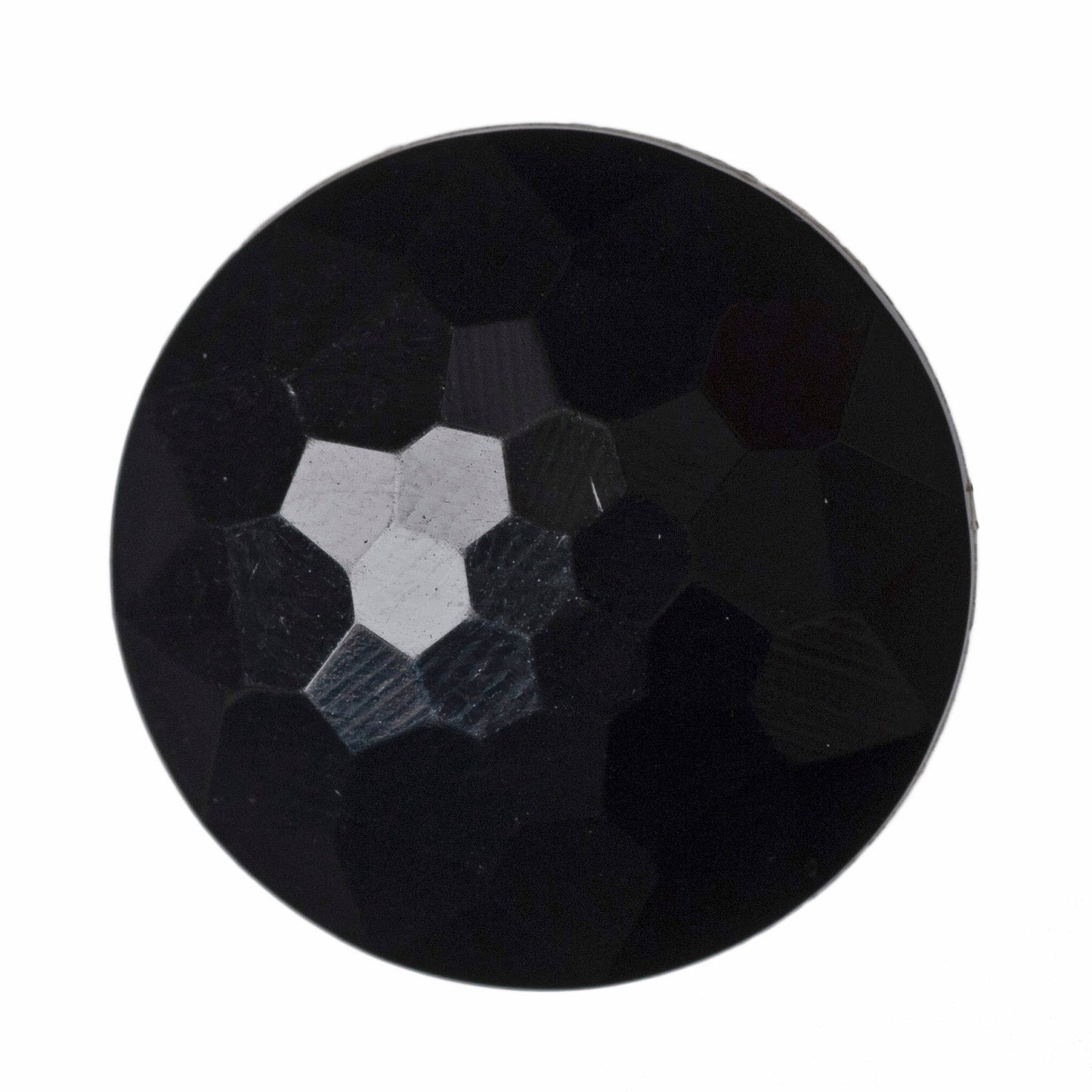 Faceted Plastic Shank Buttons - 18mm - Black [LB20.3]