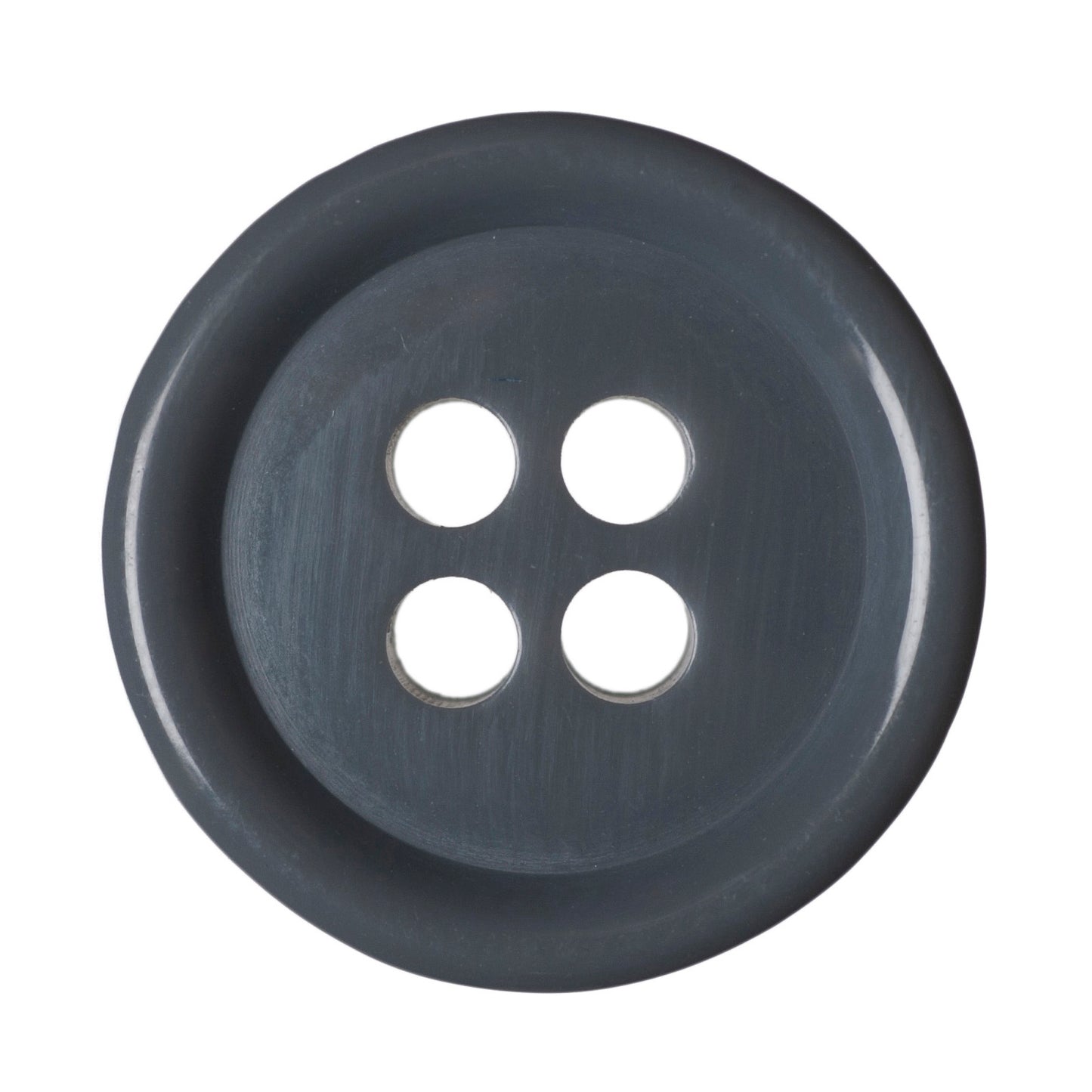 4 Hole Solid Jacket Button - 15mm - Grey