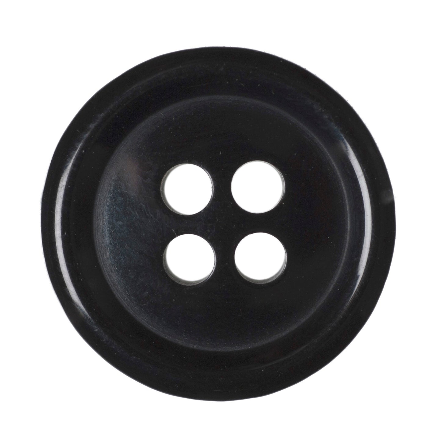 4 Hole Solid Jacket Button - 25mm - Black [LB18.5]