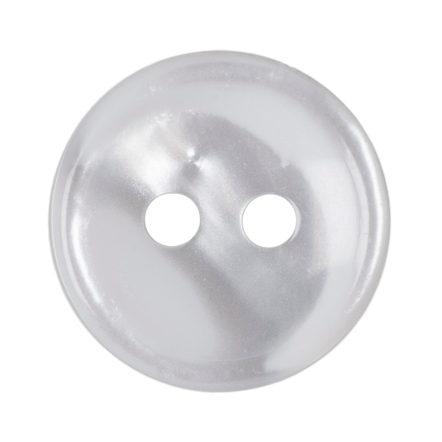 Polyester 2 Hole Stripe Buttons - 12mm - Pearl White [LB18.2]