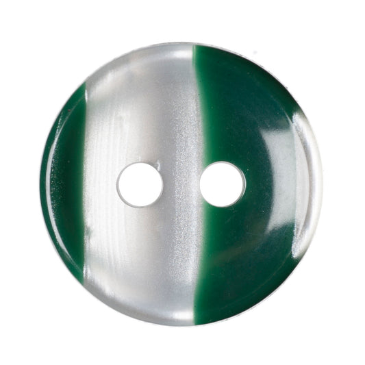 Polyester 2 Hole Stripe Buttons - 12mm - Green [LB24.6]