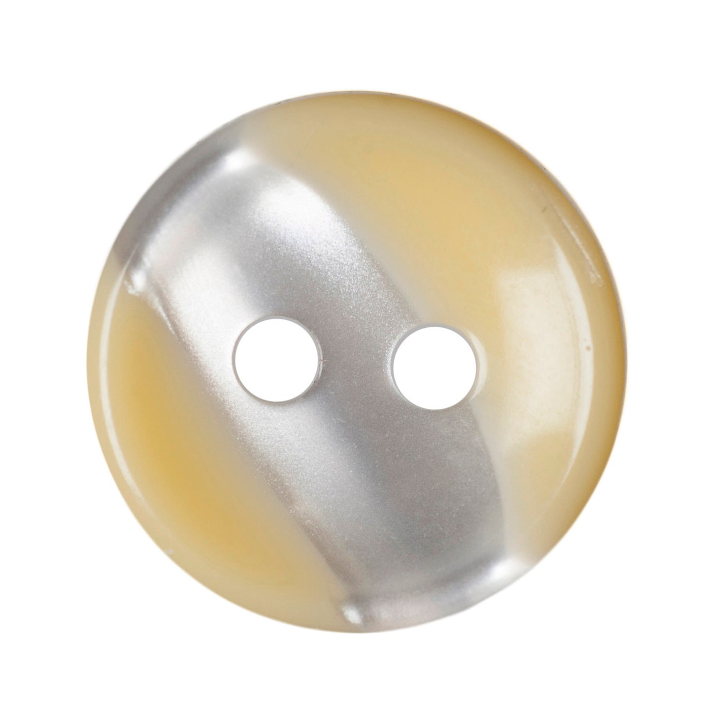 Polyester 2 Hole Stripe Buttons - 12mm - Yellow
