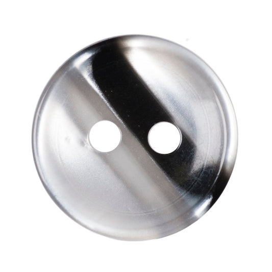 Polyester 2 Hole Stripe Buttons - 12mm - Black [LB33.2]