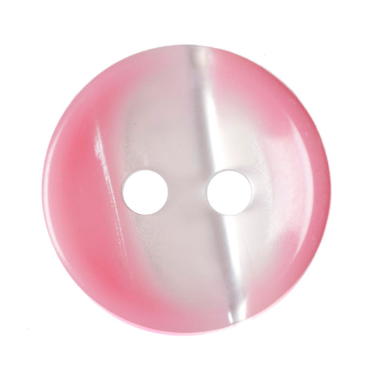 Polyester 2 Hole Stripe Buttons - 12mm - Pink [LB38.2]