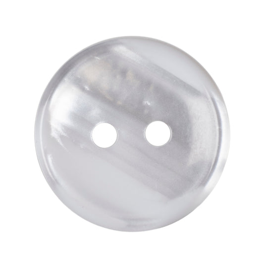 Polyester 2 Hole Stripe Buttons - 15mm - Pearl White [LB24.4]